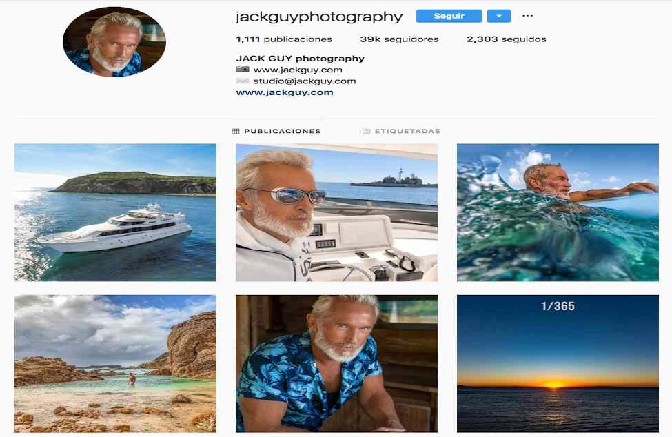 Jack Guy / @jackguyphotography. A sus cincuenta y siete años, este fotógrafo y viajero tiene cientos de seguidores a causa de una combinación perfecta: talento y deporte, que él conjugan para viajar a espacios sorprendentes y registrarlos de manera inolvidable con su lente. Uno de sus mayores placeres es el mar, donde nada, navega y trota por la playa, para mantenerse en forma y despertar muchos elogios. 