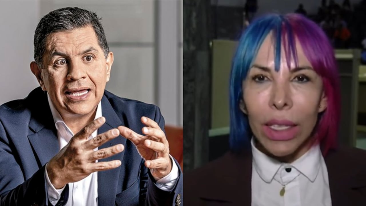 Jorge Iván Ospina y la alcaldesa encargada, María del Pilar Cano.