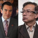 De izquierda a derecha: Daniel Noboa, Gustavo Petro y Luisa González tras ser arrestada.
