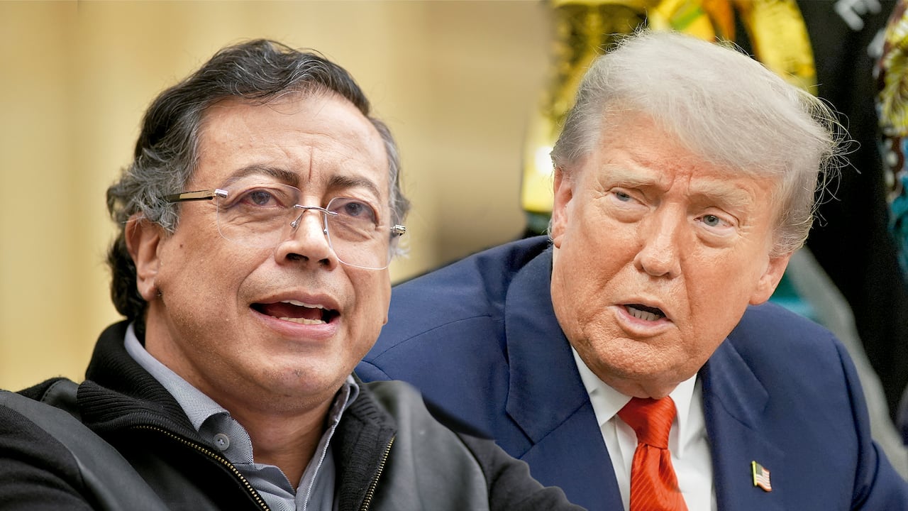 Gustavo Petro y Donald Trump.