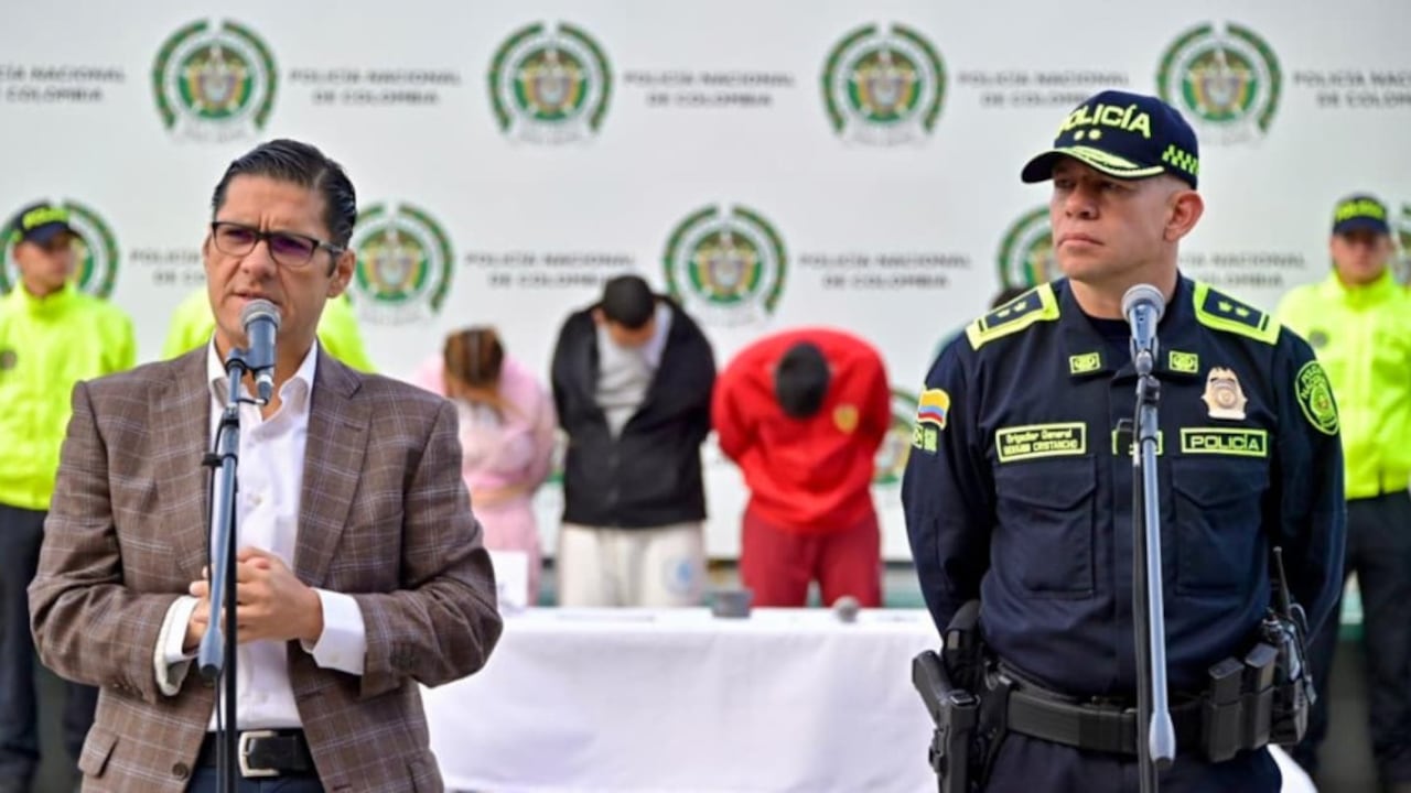 El secretario distrital de Seguridad, César Restrepo, y el comandante de la Policía Metropolitana de Bogotá, Giovanni Cristancho, fueron los encargados de reportar las capturas de la última semana.