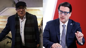 Rodrigo Londoño e Iván Cancino, ministro de Justicia.