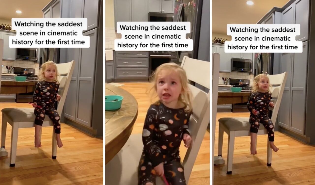 La niña que se volvió viral en TikTok por ver la escena del Rey Leon