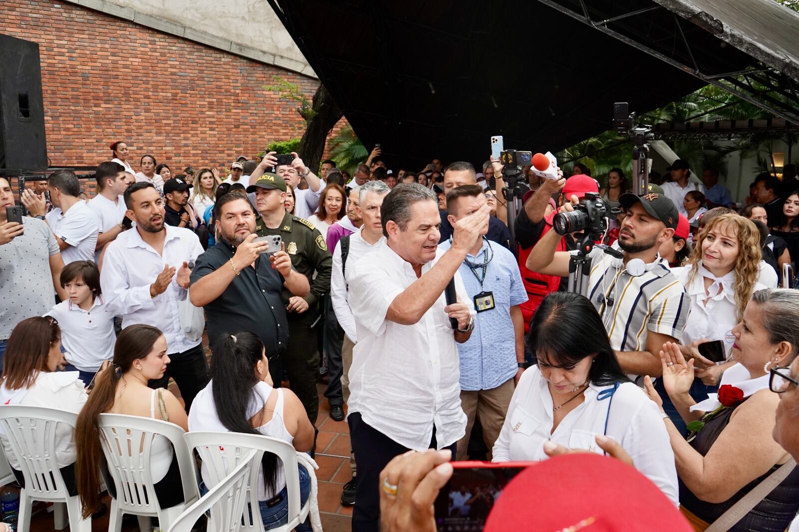 Germán Vargas Lleras en su visita este domingo a Cúcuta.