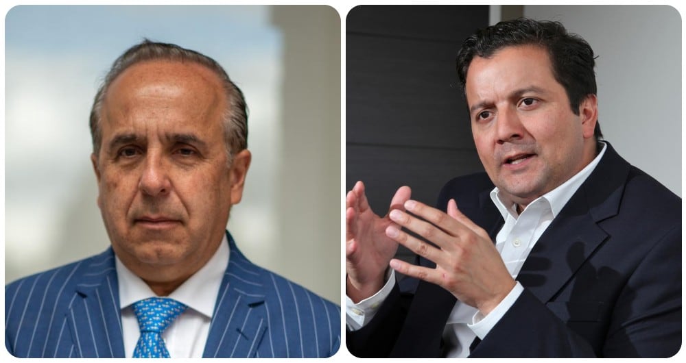 El ministro Guillermo Reyes y el senador David Luna.