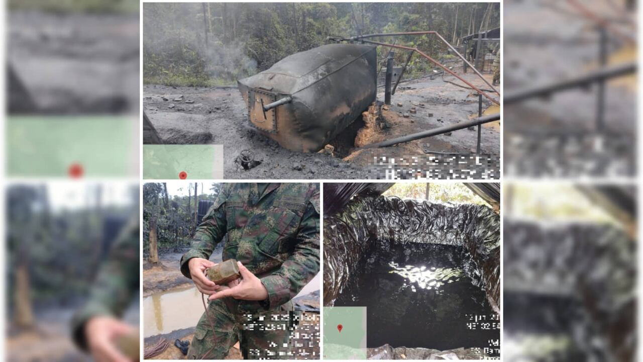 Esta refinería ilegal le pertenecería al grupo armado organizado GAO-ELN.