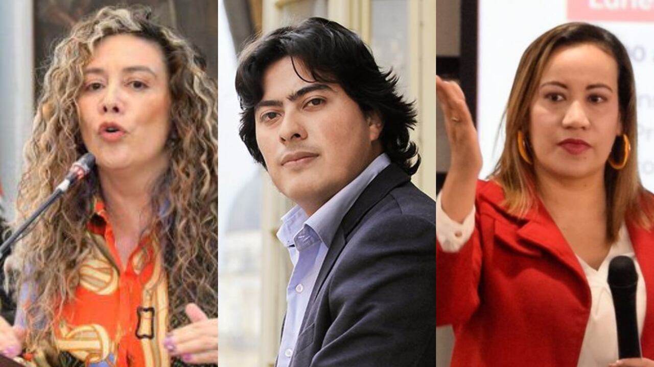 Lucía Bastidas, Nicolás Petro y Carolina Corcho.