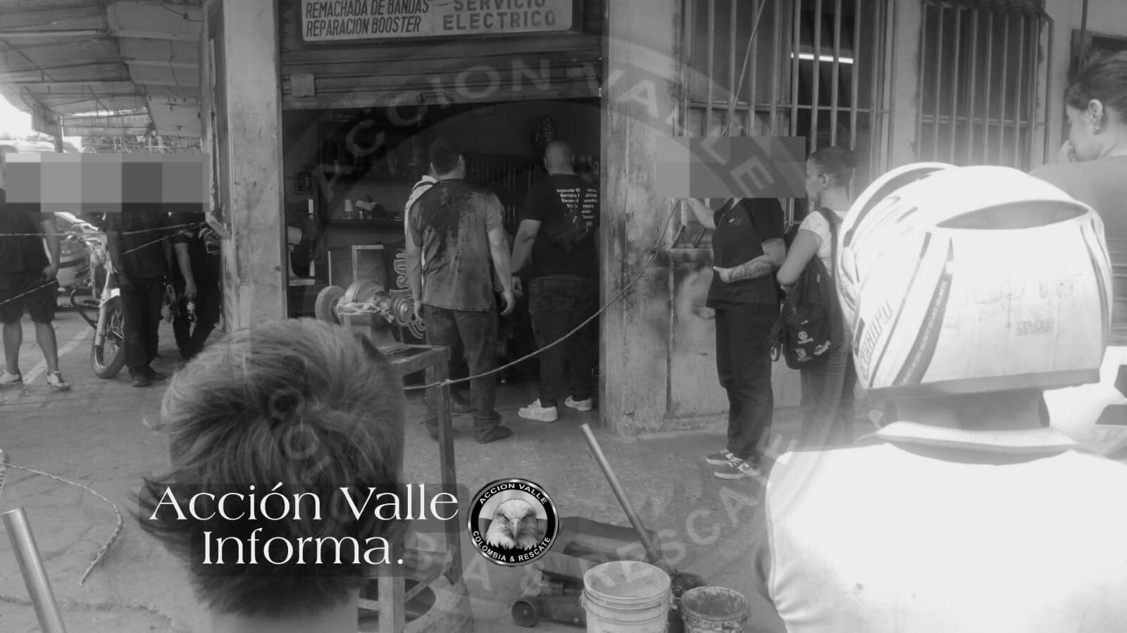 Este homicidio ocurrió en un taller mecánico.