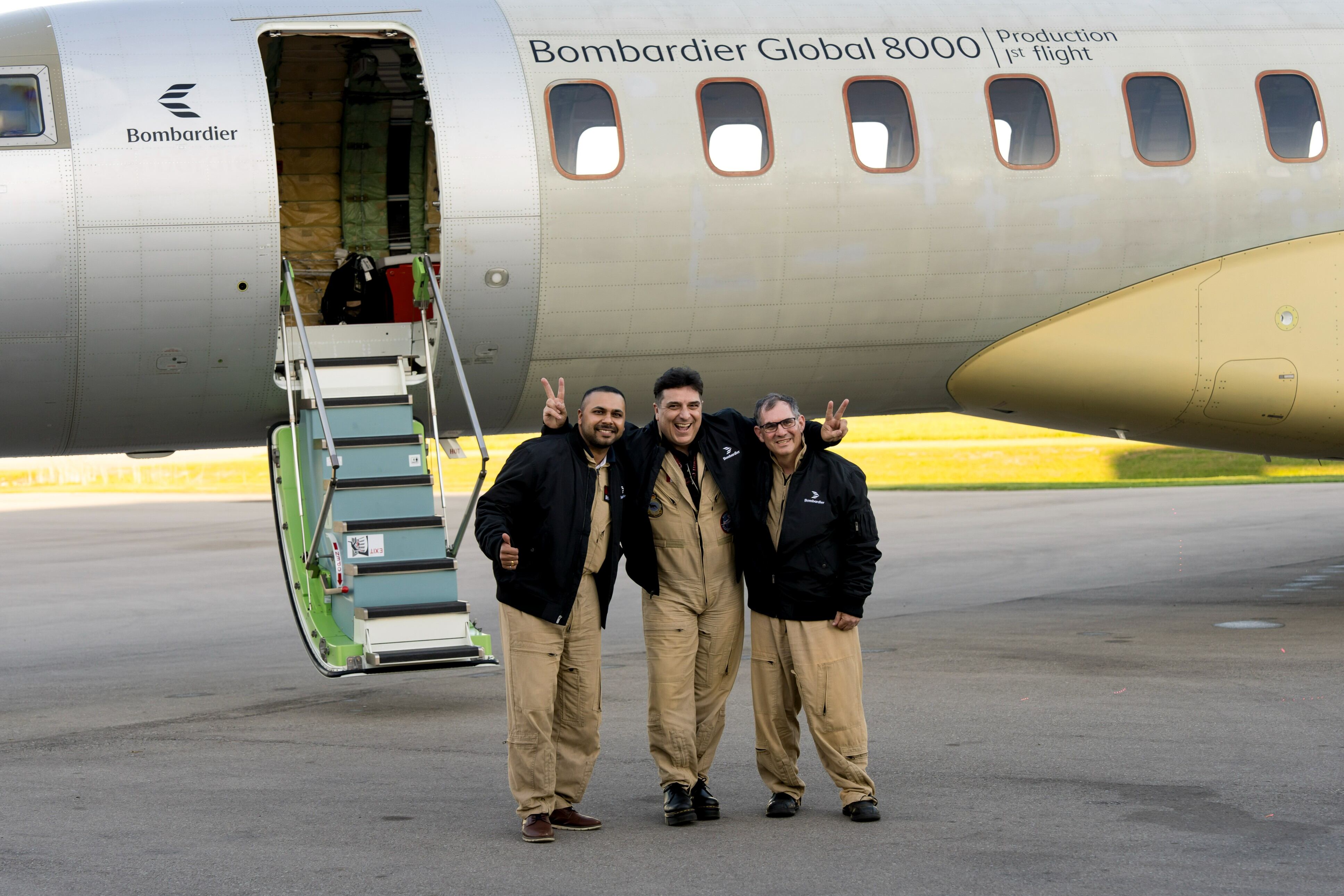 El Bombardier Global 8.000 realizó con éxito su primer vuelo de prueba.