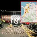 Los dos cargamentos más grandes con pentolita, decomisados por la Policía este año, salieron de la plaza de mercado de Ipiales, Nariño.