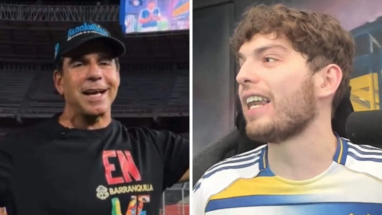Alex Char (izq.), alcalde de Barranquilla, le dejó un mensaje al reconocido streamer de Boca Juniors, Davo Xeneize (der.).