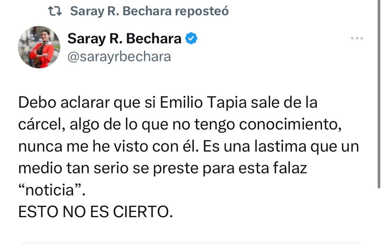 Trino de la congresista Saray Robayo.