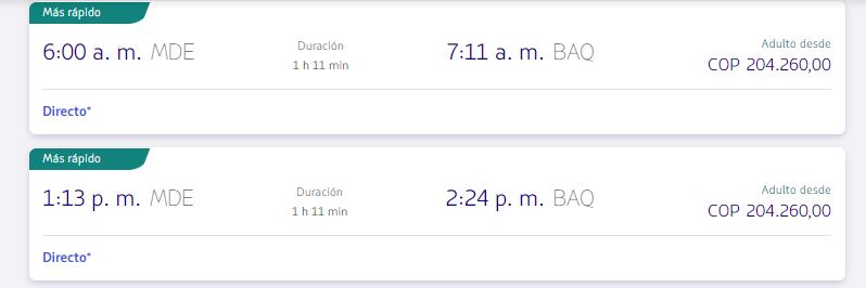 LATAM vuelo 5 de noviembre Medellín Barranquilla