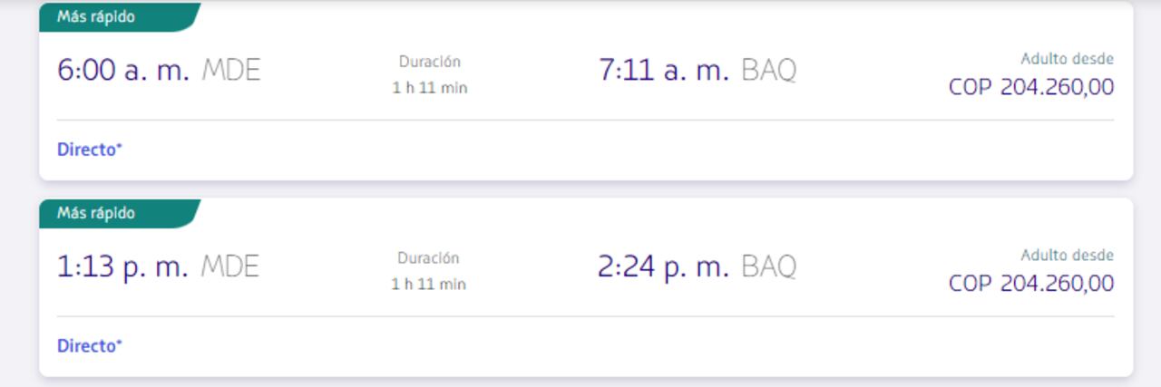 LATAM vuelo 5 de noviembre Medellín Barranquilla