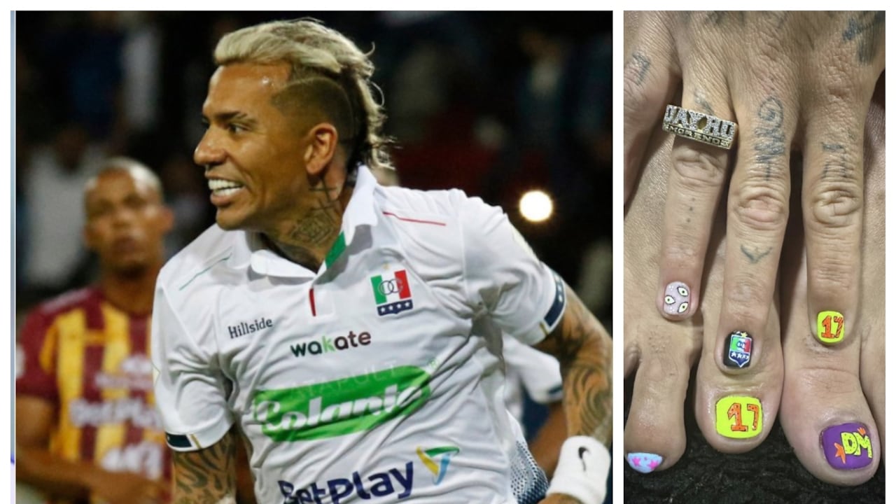 Dayro Moreno mostró su nuevo estilo en pies y manos con uñas pintadas