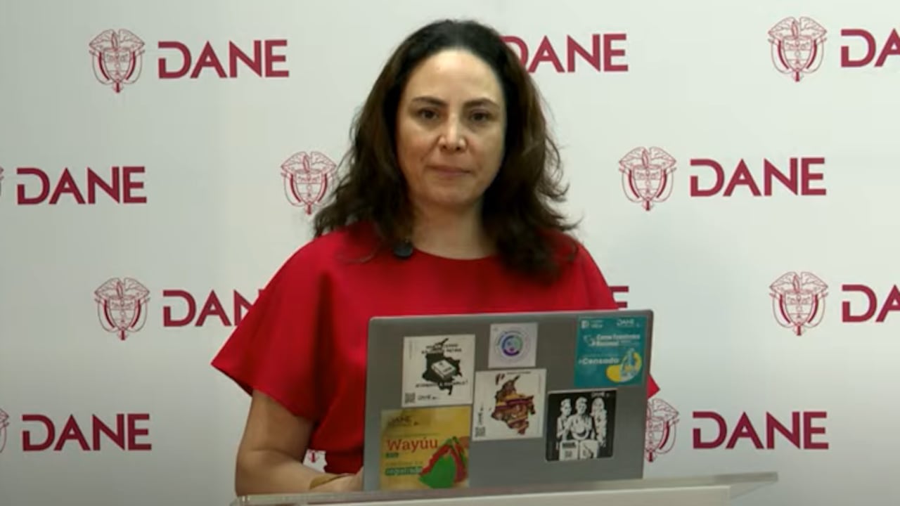 Piedad Urdinola, directora del Dane, en la presentación de resultados de la inflación de agosto.