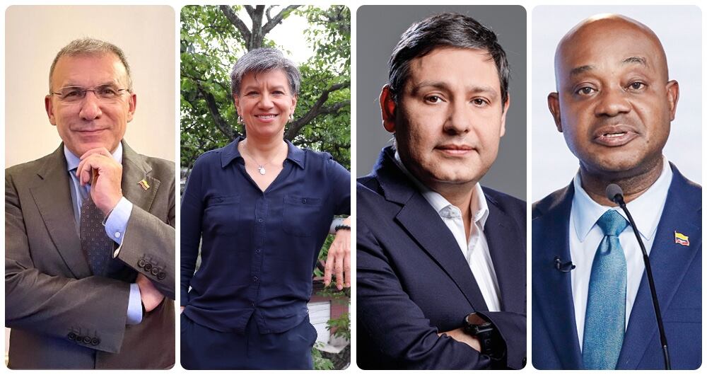 Roy Barreras, Claudia López, Mauricio Lizcano, y Luis Gilberto Murillo.