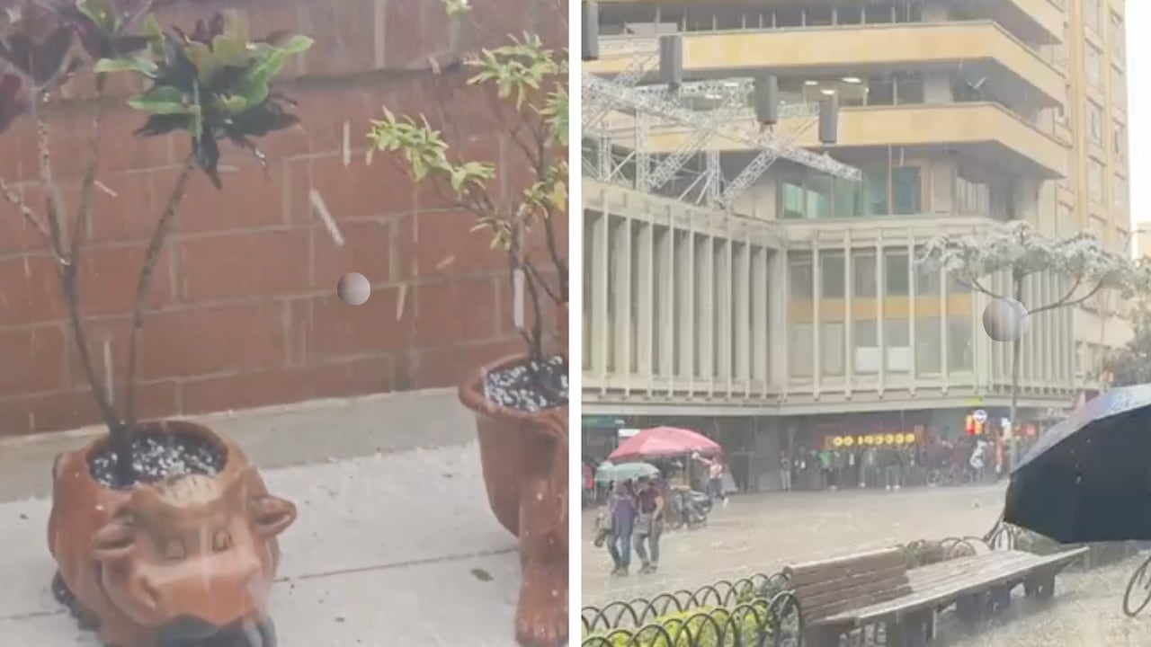 Granizo en Bogotá al mediodía del miércoles 14 de octubre.