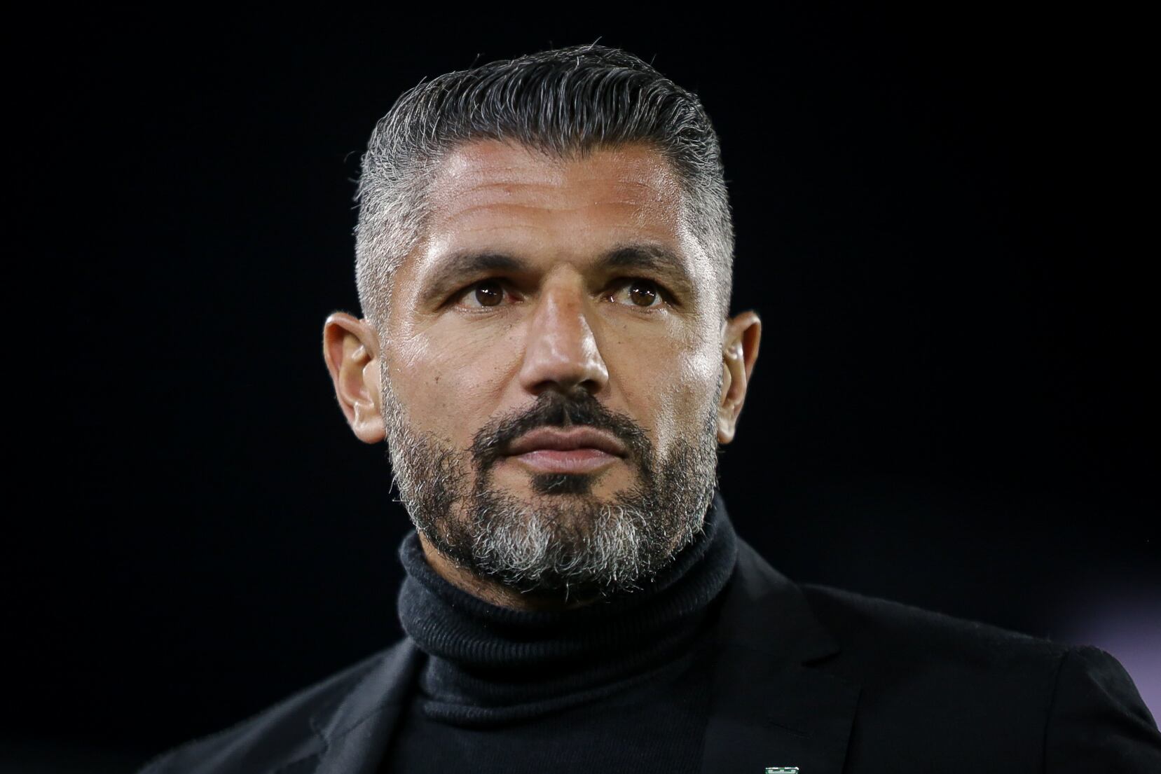 Bogotá. Junio 12 de 2025. Independientemente Santa Fe enfrenta a Atlético Nacional, por encuentro válido de la Liga BetPlay I 2025 de la fecha 4 de los cuadrangulares finales, en el Estadio Nemesio Camacho El Campín. (Colprensa - Cristian Bayona). En la foto: Javier Gandolfi.