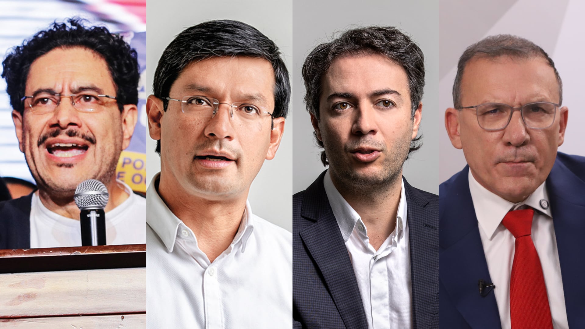 Iván Cepeda, Camilo Romero, Daniel Quintero y Roy Barreras.