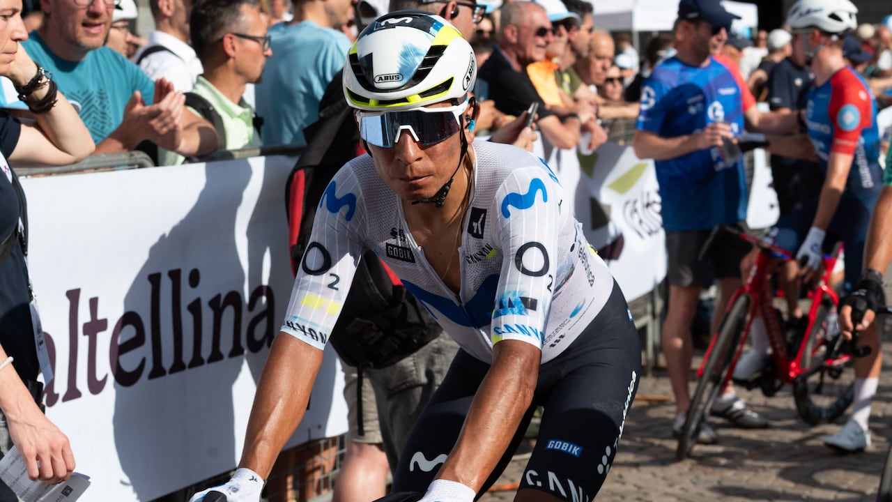 Nairo Quintana participa en el Tour de Suiza 2026 con el Movistar Team.