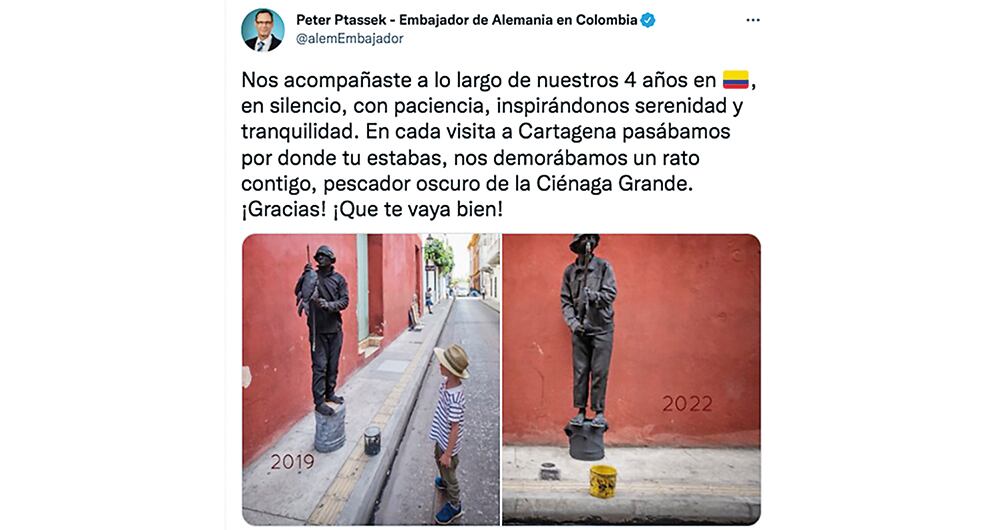 El embajador se caracterizó por su constante uso de la red social Twitter. 