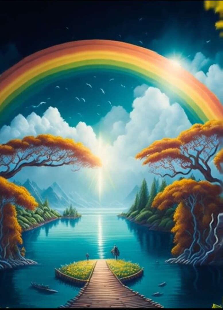 La inteligencia artificial de Midjourney crea dibujo sobre cómo imagina el lugar en donde está Dios.