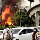La conflagración se presenta en la carrera 10 con calle 5, en el barrio San Antonio de Cali.