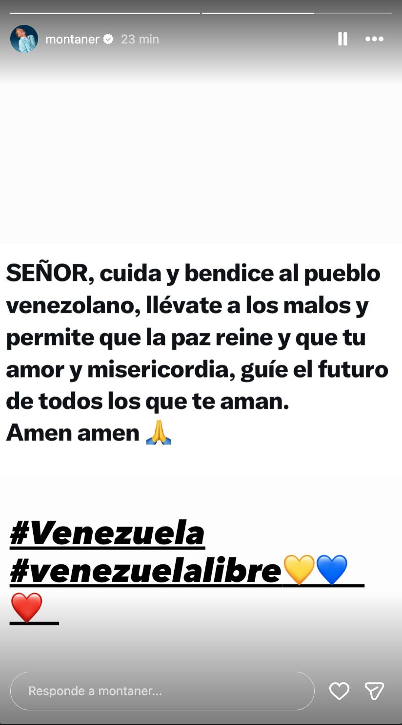 Ricardo Montaner habla por la captura a Nicolás Maduro, presidente de Venezuela.