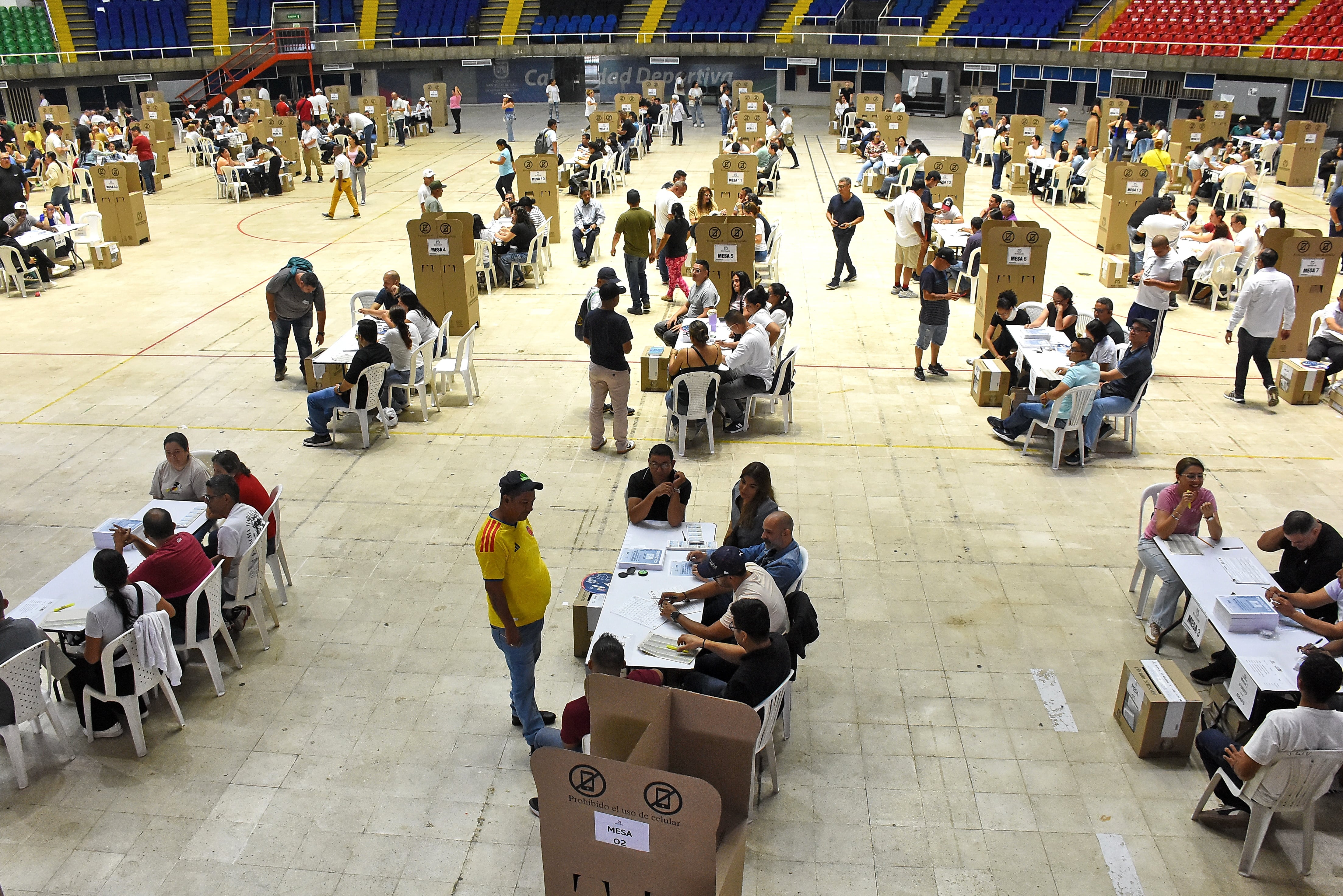 Elecciones Presidenciales 2026, Puesto de votación Coliseo del Pueblo.