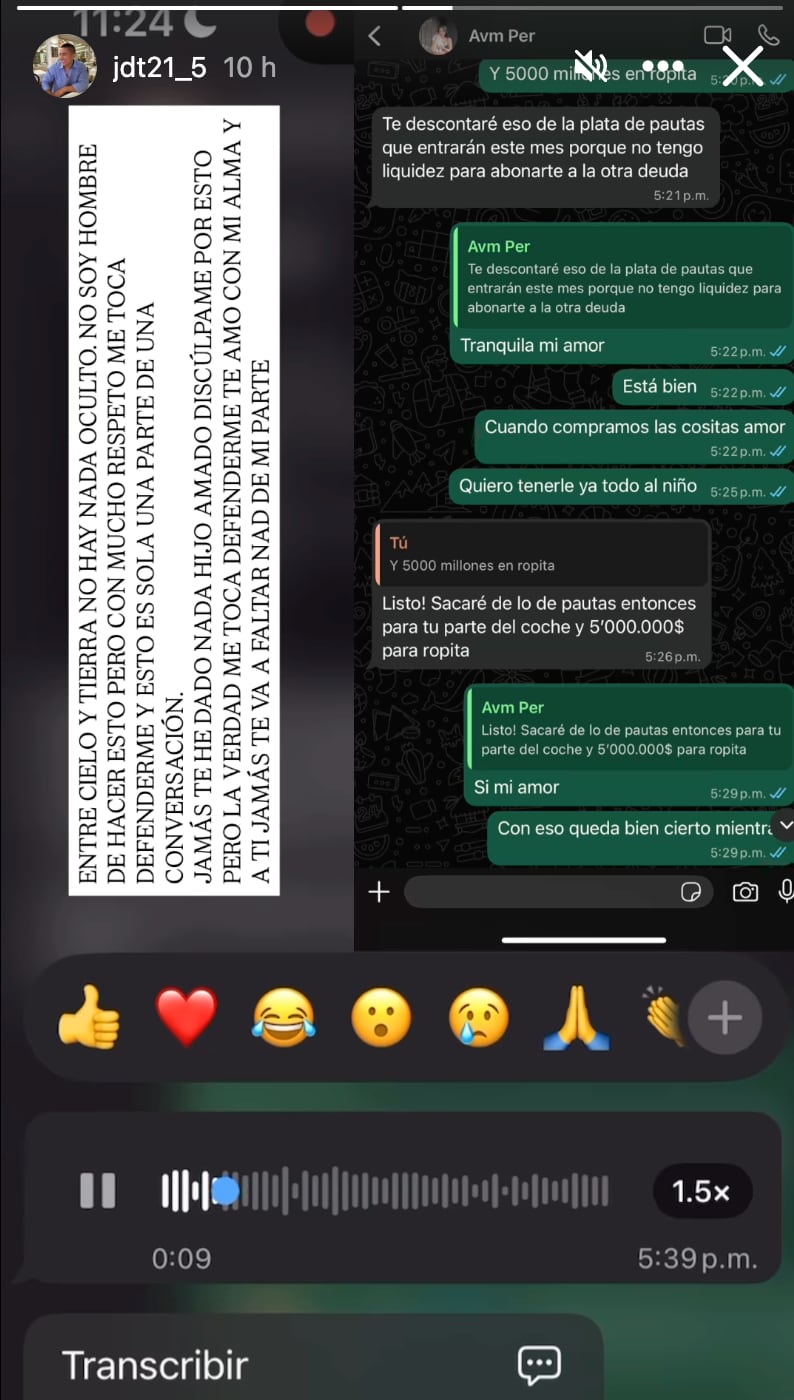 Juan David Tejada confesó que no le ha dado nada a su hijo Emiliano.