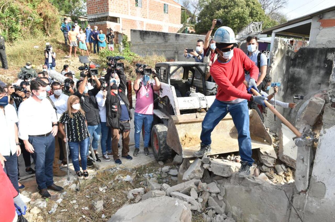 Una de las casas demolidas en desarrollo del plan contra el microtráfico en Barranquilla.
