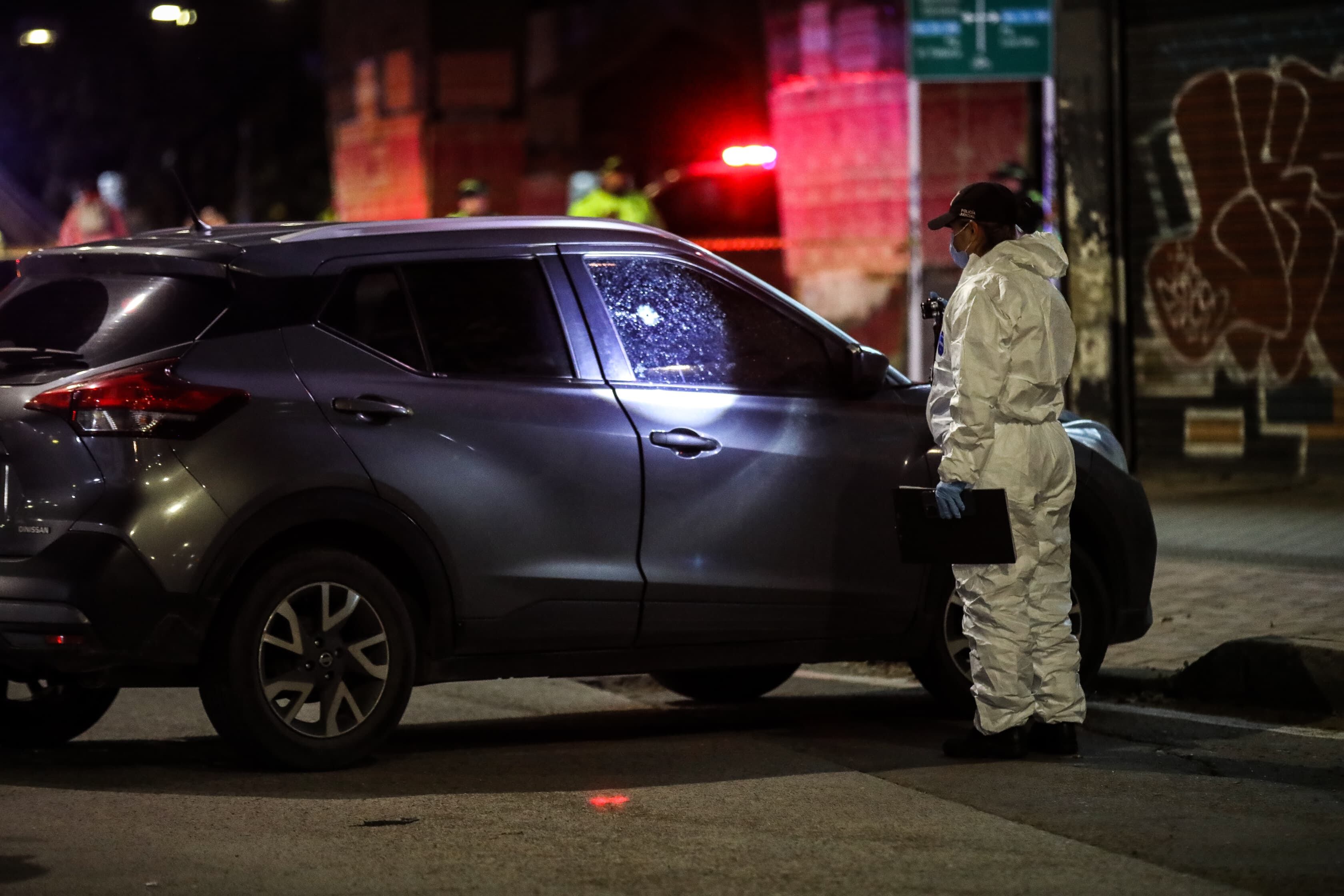 Vehículo en el que fue asesinado el  Coronel (r) Élmer Fernández, director de la cárcel La Modelo