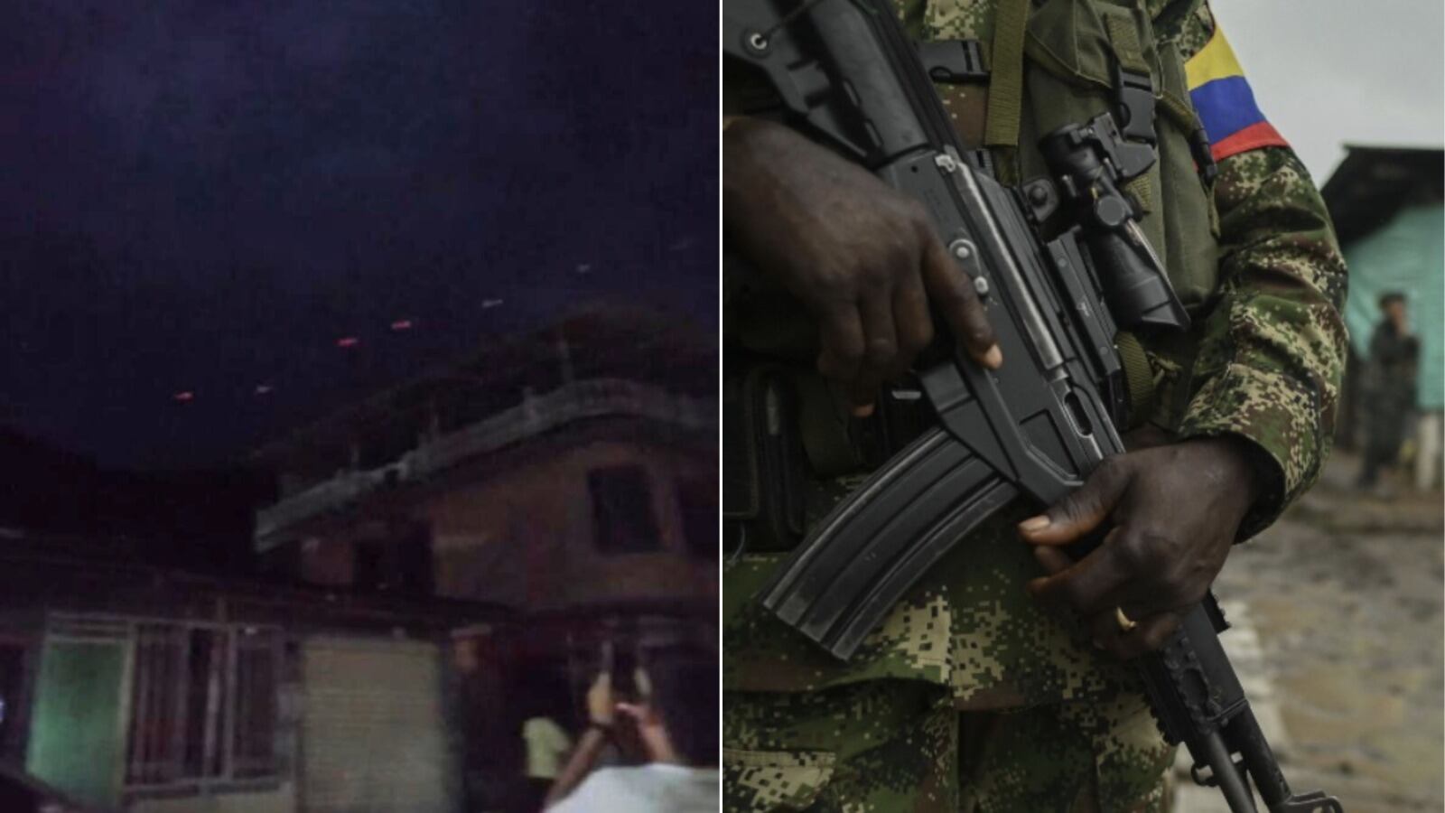 Los fuertes combates se registran desde las 6:00 de la tarde en el corregimiento Sinaí, zona rural de Argelia, Cauca, informó el Ejército. Fotomontaje El País