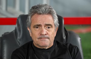 Head coach of Al-Sadd SC Juan Manuel Lillo Diez during the QNB Stars League match between Al-Sadd SC and Al-Duhail SC at the Abdullah bin Khalifa Stadium in Doha, Qatar on 04 May 2023. Al-Sadd SC won 3-1 (Photo by Noushad Thekkayil/NurPhoto) (Photo by Noushad Thekkayil / NurPhoto via AFP)