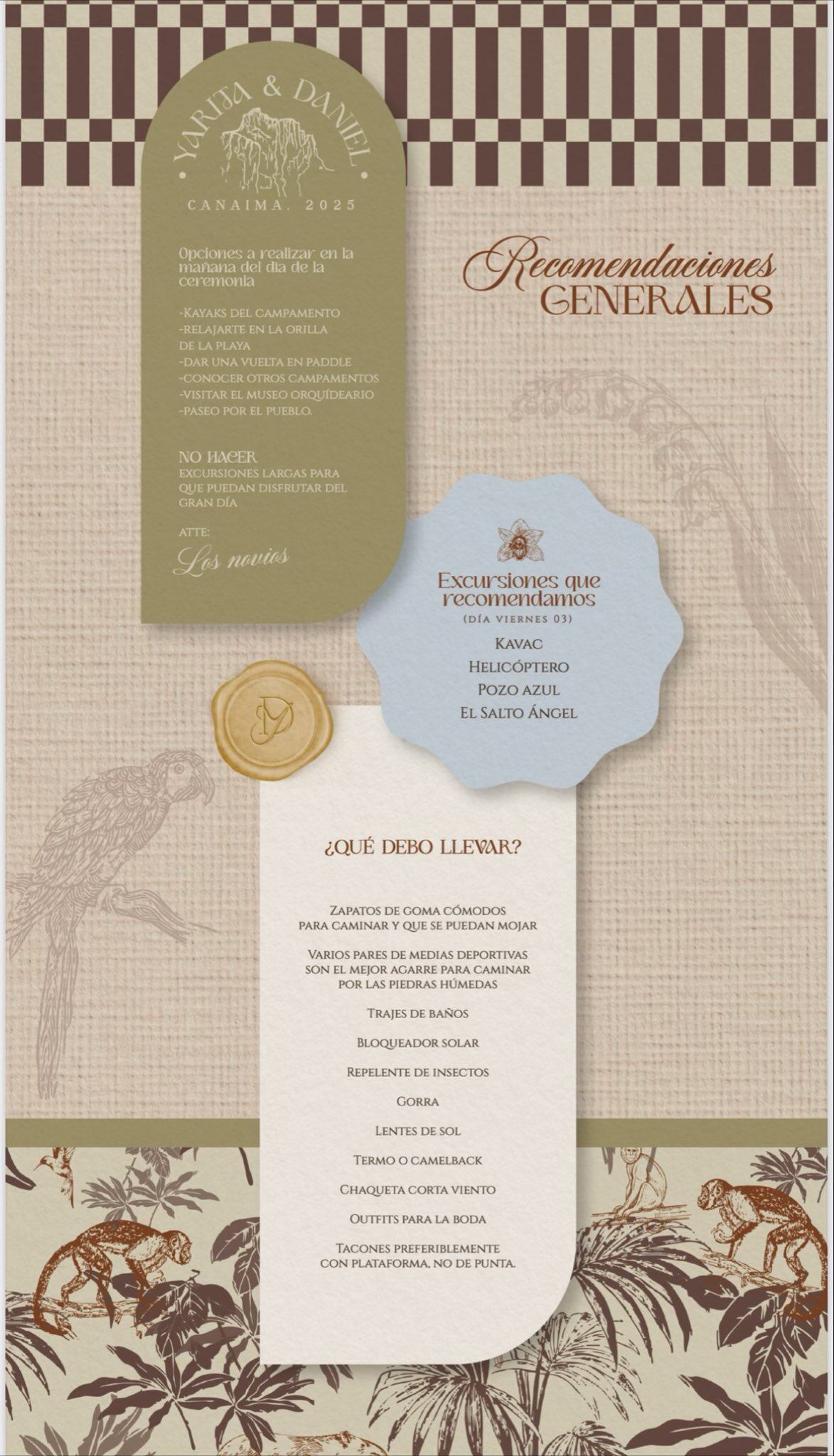 Tarjeta de invitación a la boda