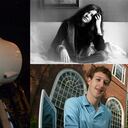 En la imagen: Réplica del Sputnik 1, Janis Joplin y Mark Zuckerburg.