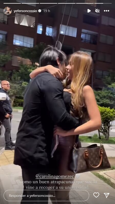 Yeferson Cossio recoge en lujoso vehículo a su novia Carolina Gómez
