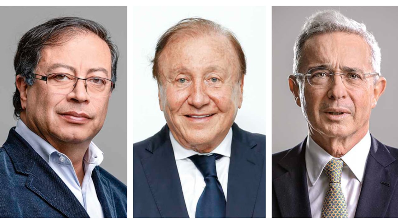 Gustavo Petro, Rodolfo Hernández y Álvaro Uribe.