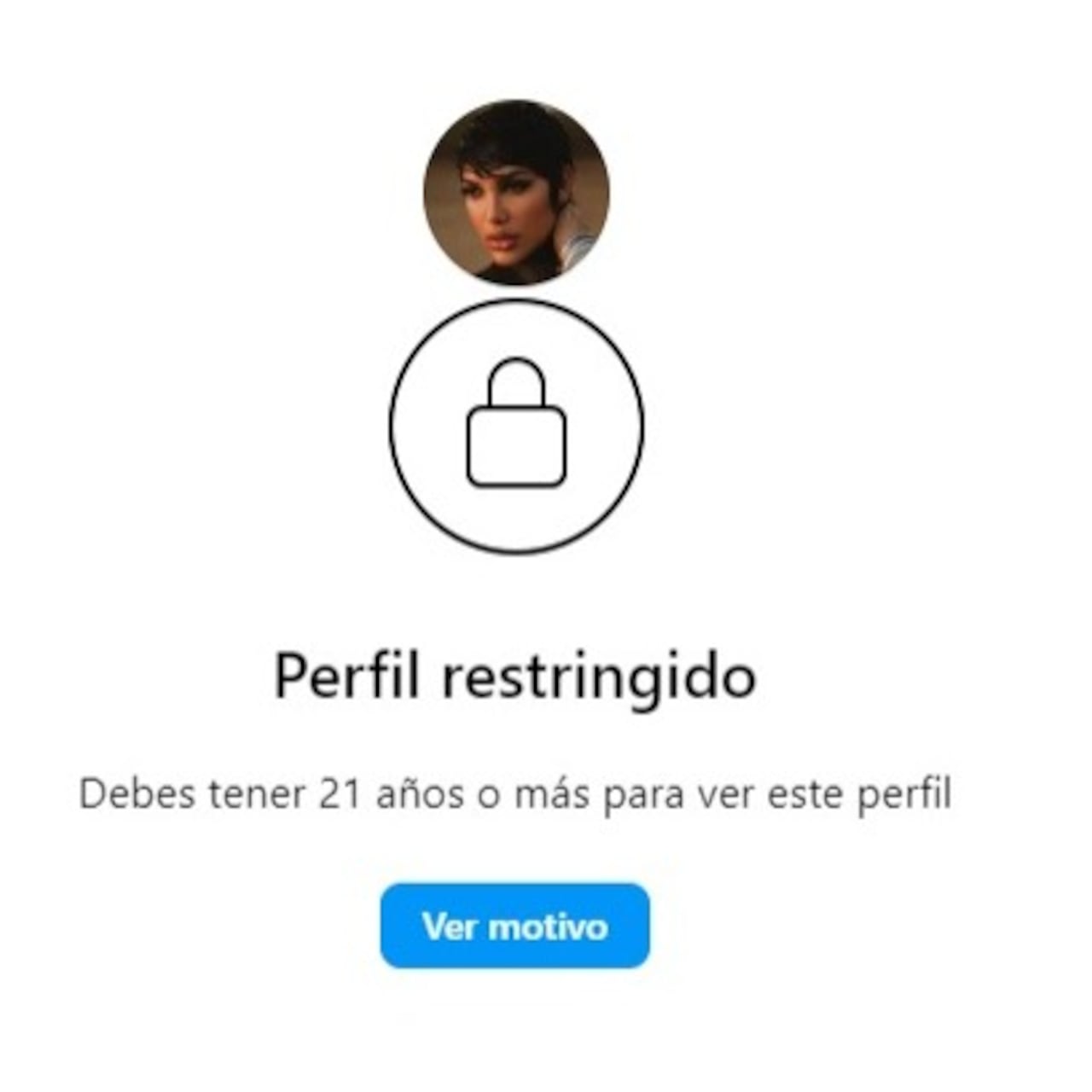La cuenta de Andrea Valdiri fue restringida.