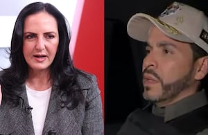 María Fernanda Cabal y el presidente Abelardo De La Espriella.