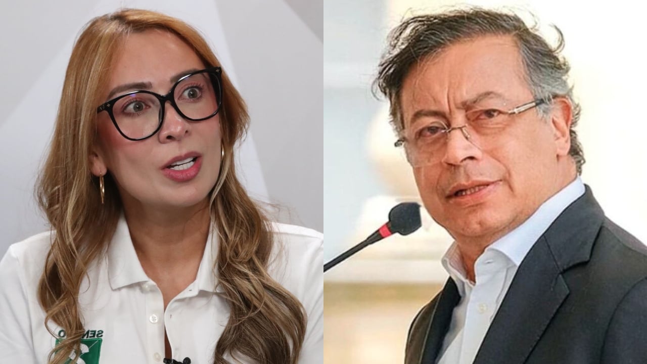 Katherine Miranda y Gustavo Petro.