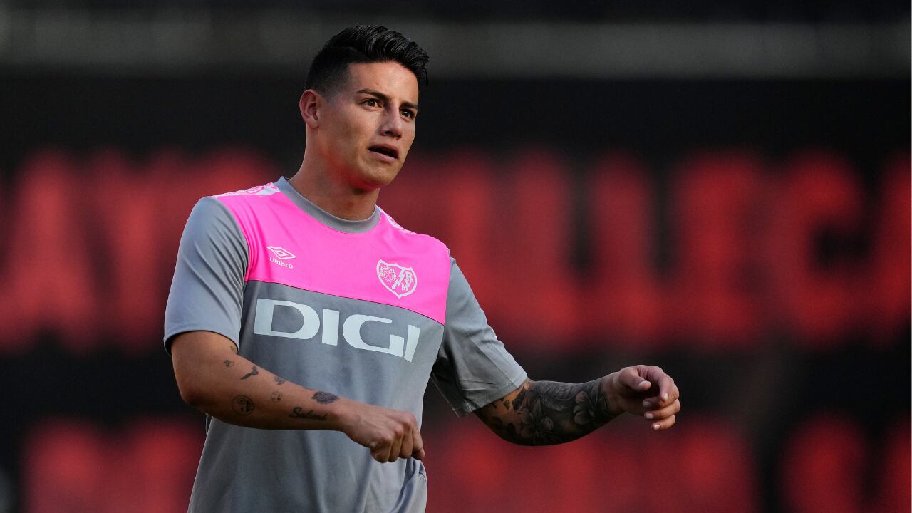 James Rodríguez en sus primeros días con Rayo Vallecano.