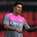 James Rodríguez en sus primeros días con Rayo Vallecano.