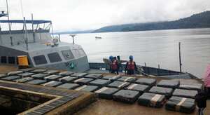 En la motonave, fueron hallados 39 sacos en cuyo interior contenían 778 kilogramos de clorhidrato de cocaína.