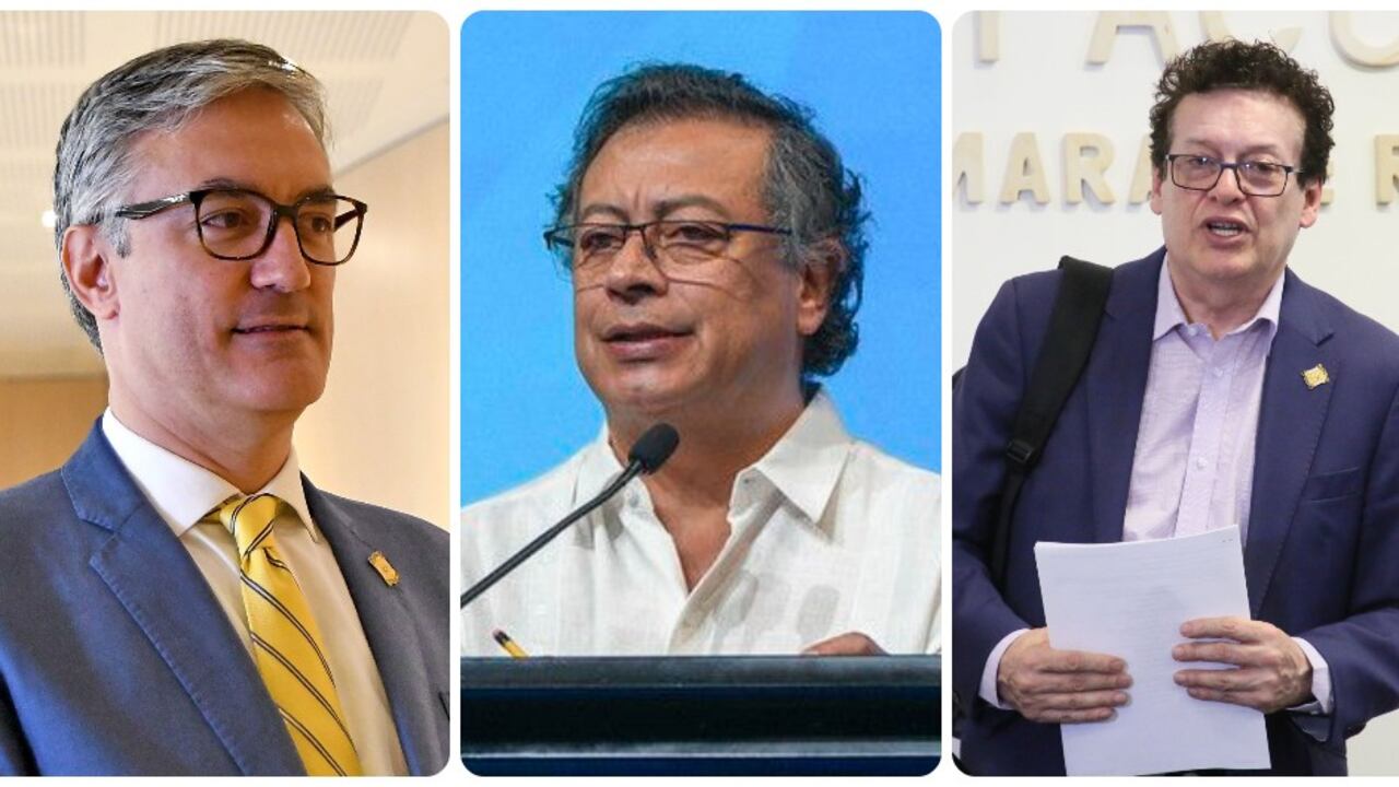 Christian Garcés, Gustavo Petro y Alirio Uribe.