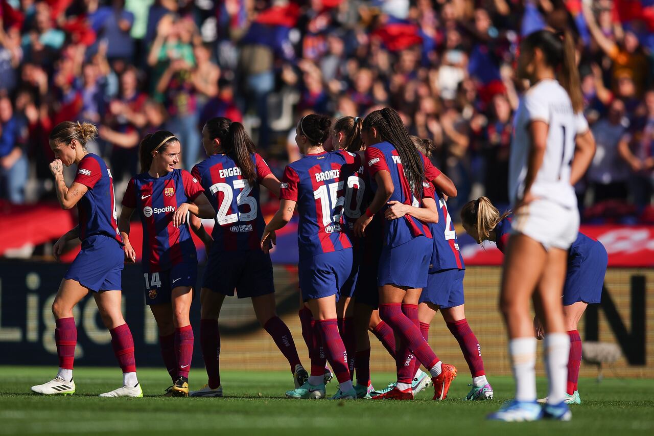 Imagen de la victoria del Barcelona sobre el Real Madrid en La Liga F.