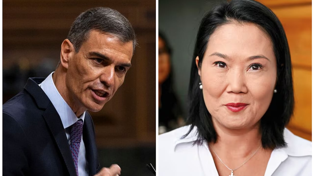 Pedro Sánchez y Keiko Fujimori.