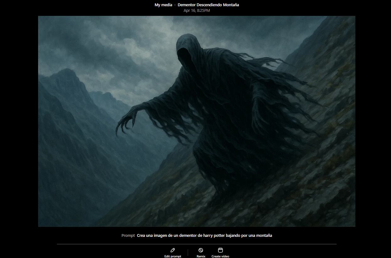 Opciones de descarga en Sora.