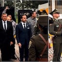 Abelardo De La Espriella y guardia de honor de la Policía